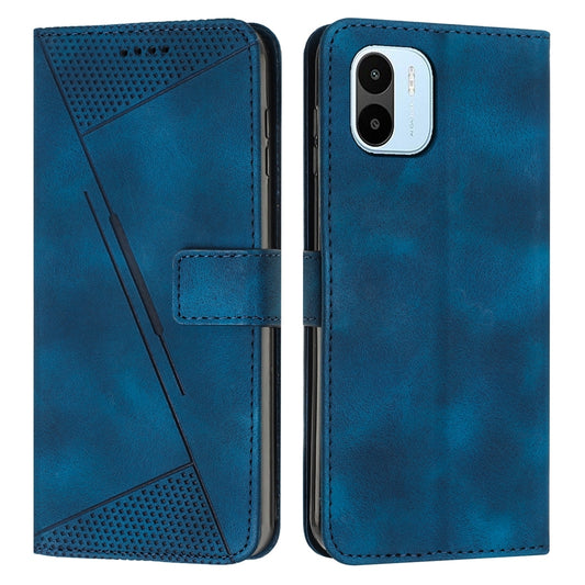 Xiaomi Redmi A1 Dream Triangle Leather Wallet Phone Case with Lanyard, Card Slot, Cash Compartment, Foldable Kickstand, Shockproof PU TPU Protective Cover