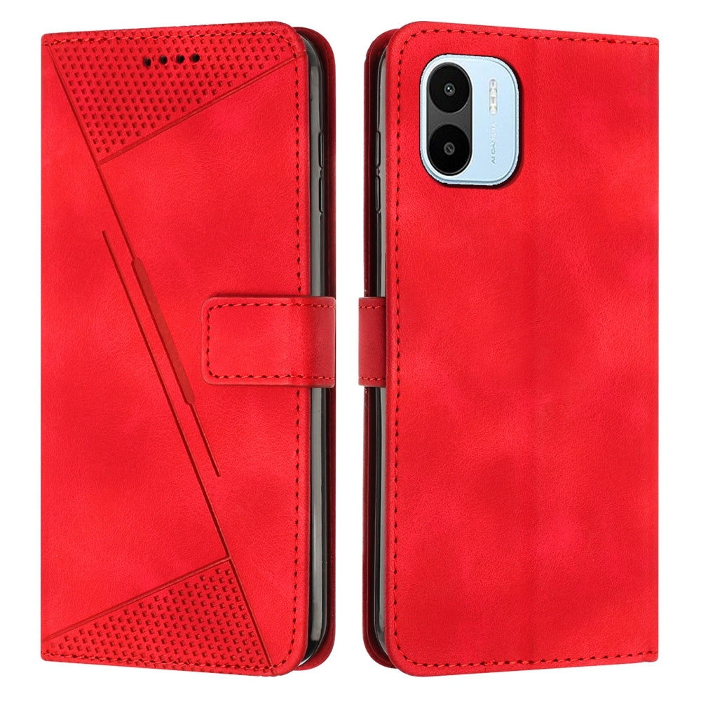 Xiaomi Redmi A2 Dream Triangle Leather Wallet Phone Case with Lanyard, Card Slot, Cash Compartment, Foldable Kickstand, Shockproof PU TPU Protective Cover