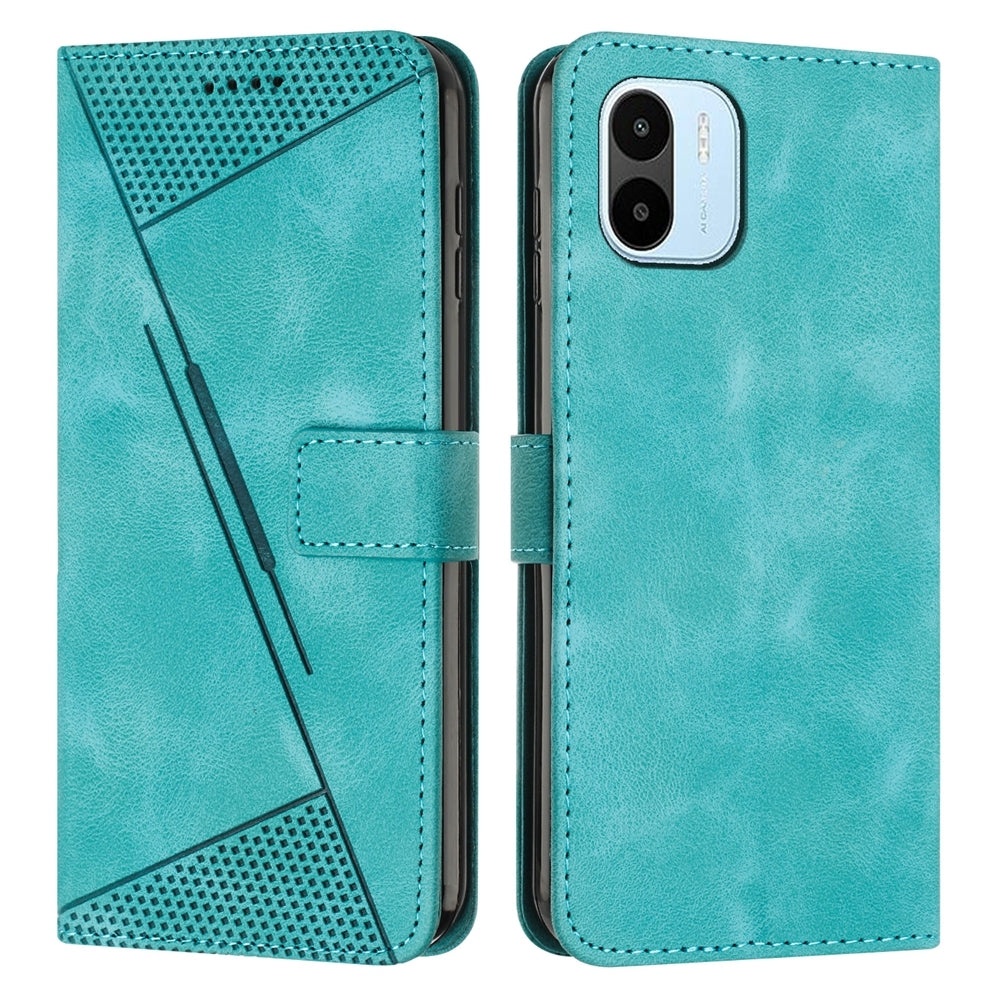 Xiaomi Redmi A2 Dream Triangle Leather Wallet Phone Case with Lanyard, Card Slot, Cash Compartment, Foldable Kickstand, Shockproof PU TPU Protective Cover
