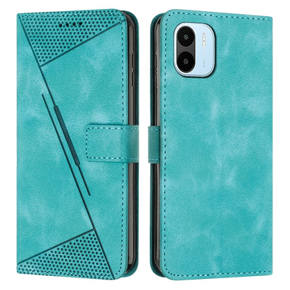 Xiaomi Redmi A2 Dream Triangle Leather Wallet Phone Case with Lanyard, Card Slot, Cash Compartment, Foldable Kickstand, Shockproof PU TPU Protective Cover