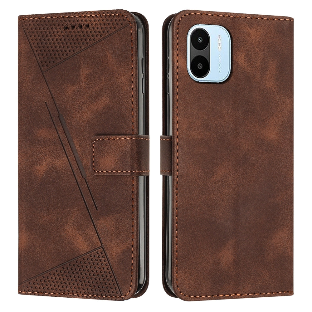 Xiaomi Redmi A2 Dream Triangle Leather Wallet Phone Case with Lanyard, Card Slot, Cash Compartment, Foldable Kickstand, Shockproof PU TPU Protective Cover