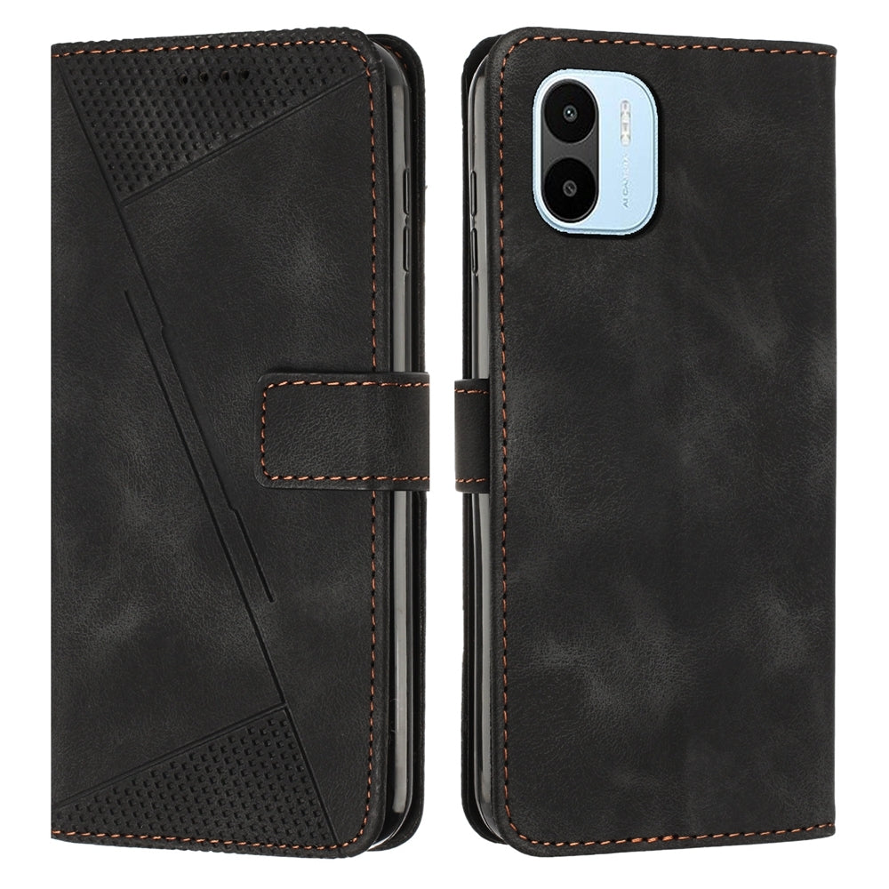 Xiaomi Redmi A2 Dream Triangle Leather Wallet Phone Case with Lanyard, Card Slot, Cash Compartment, Foldable Kickstand, Shockproof PU TPU Protective Cover