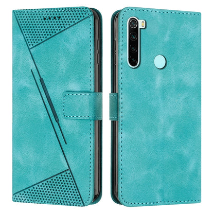 Xiaomi Redmi Note 8 Dream Triangle Leather Wallet Phone Case with Lanyard, Card Slot, Cash Compartment, Foldable Kickstand, Shockproof PU TPU Protective Cover
