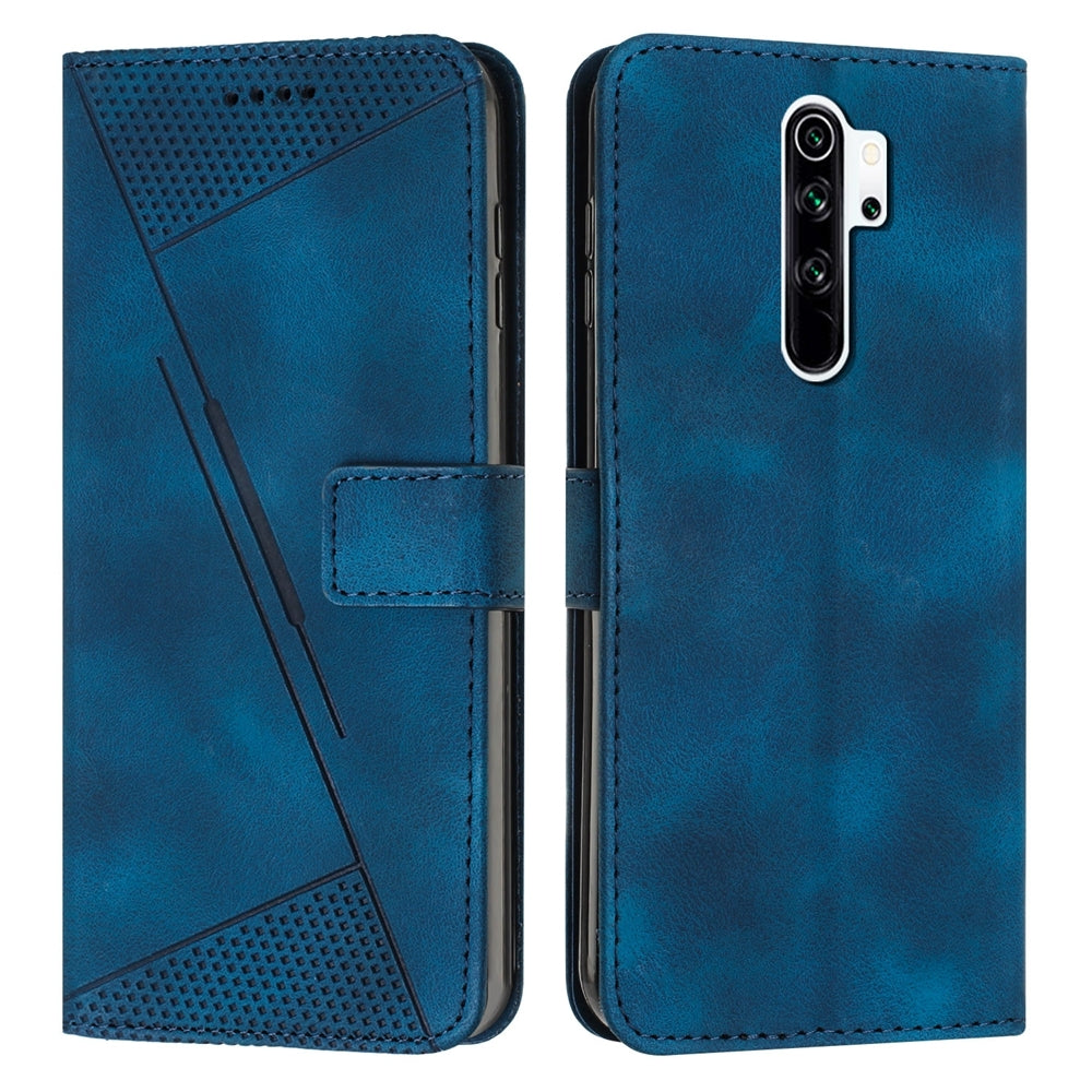 Xiaomi Redmi Note 8 Pro Dream Triangle Leather Wallet Phone Case with Lanyard, Card Slot, Cash Compartment, Foldable Kickstand, Shockproof PU TPU Protective Cover
