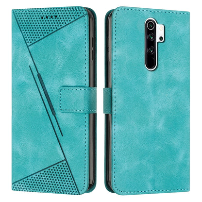 Xiaomi Redmi Note 8 Pro Dream Triangle Leather Wallet Phone Case with Lanyard, Card Slot, Cash Compartment, Foldable Kickstand, Shockproof PU TPU Protective Cover