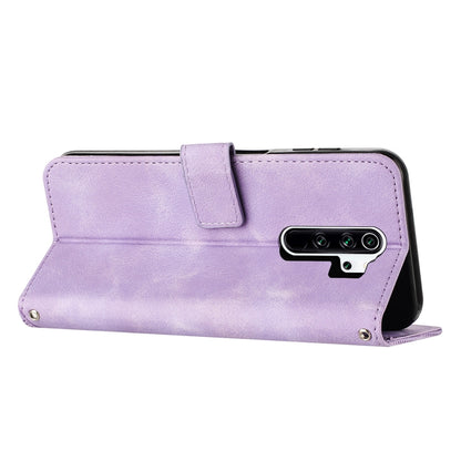Xiaomi Redmi Note 8 Pro Dream Triangle Leather Wallet Phone Case with Lanyard, Card Slot, Cash Compartment, Foldable Kickstand, Shockproof PU TPU Protective Cover