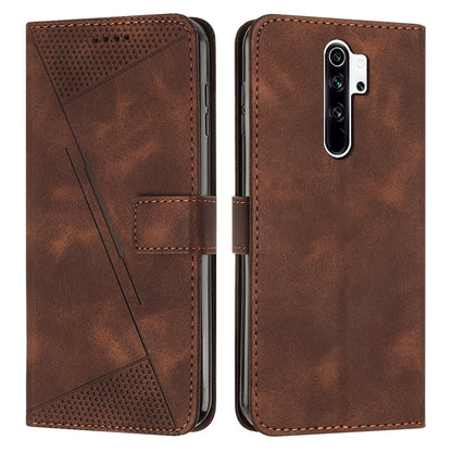 Xiaomi Redmi Note 8 Pro Dream Triangle Leather Wallet Phone Case with Lanyard, Card Slot, Cash Compartment, Foldable Kickstand, Shockproof PU TPU Protective Cover