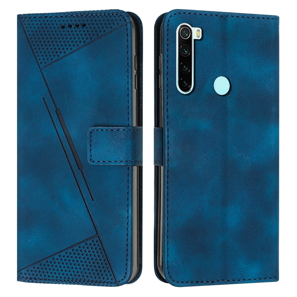 Xiaomi Redmi Note 8T Dream Triangle Leather Wallet Phone Case with Lanyard, Card Slot, Cash Compartment, Foldable Kickstand, Shockproof PU TPU Protective Cover