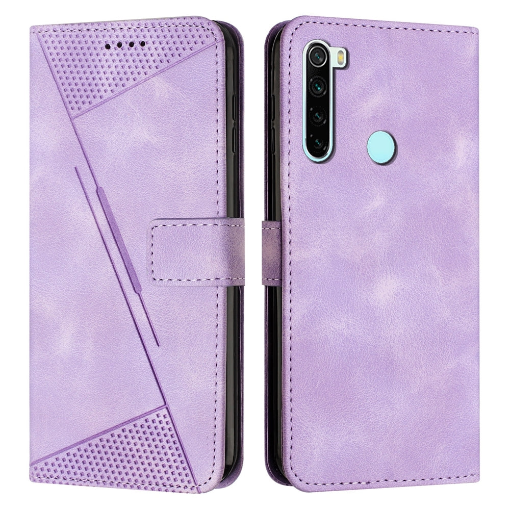 Xiaomi Redmi Note 8T Dream Triangle Leather Wallet Phone Case with Lanyard, Card Slot, Cash Compartment, Foldable Kickstand, Shockproof PU TPU Protective Cover
