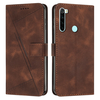 Xiaomi Redmi Note 8T Dream Triangle Leather Wallet Phone Case with Lanyard, Card Slot, Cash Compartment, Foldable Kickstand, Shockproof PU TPU Protective Cover