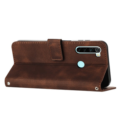 Xiaomi Redmi Note 8T Dream Triangle Leather Wallet Phone Case with Lanyard, Card Slot, Cash Compartment, Foldable Kickstand, Shockproof PU TPU Protective Cover