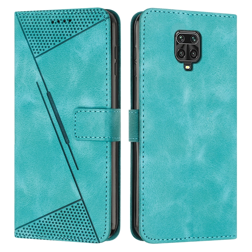 Xiaomi Redmi Note 9S Dream Triangle Leather Wallet Phone Case with Lanyard, Card Slot, Cash Compartment, Foldable Kickstand, Shockproof PU TPU Protective Cover