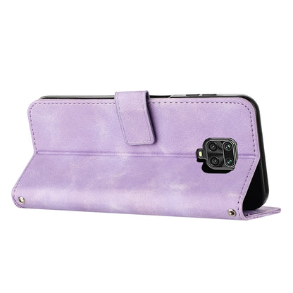 Xiaomi Redmi Note 9S Dream Triangle Leather Wallet Phone Case with Lanyard, Card Slot, Cash Compartment, Foldable Kickstand, Shockproof PU TPU Protective Cover