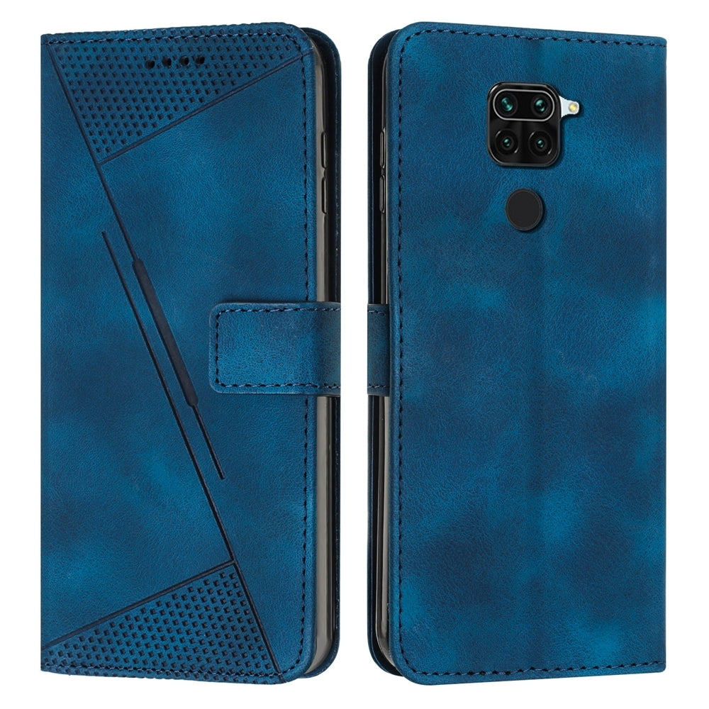 Xiaomi Redmi Note 9 Dream Triangle Leather Wallet Phone Case with Lanyard, Card Slot, Cash Compartment, Foldable Kickstand, Shockproof PU TPU Protective Cover