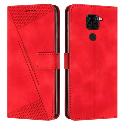 Xiaomi Redmi 10X Dream Triangle Leather Wallet Phone Case with Lanyard, Card Slot, Cash Compartment, Foldable Kickstand, Shockproof PU TPU Protective Cover