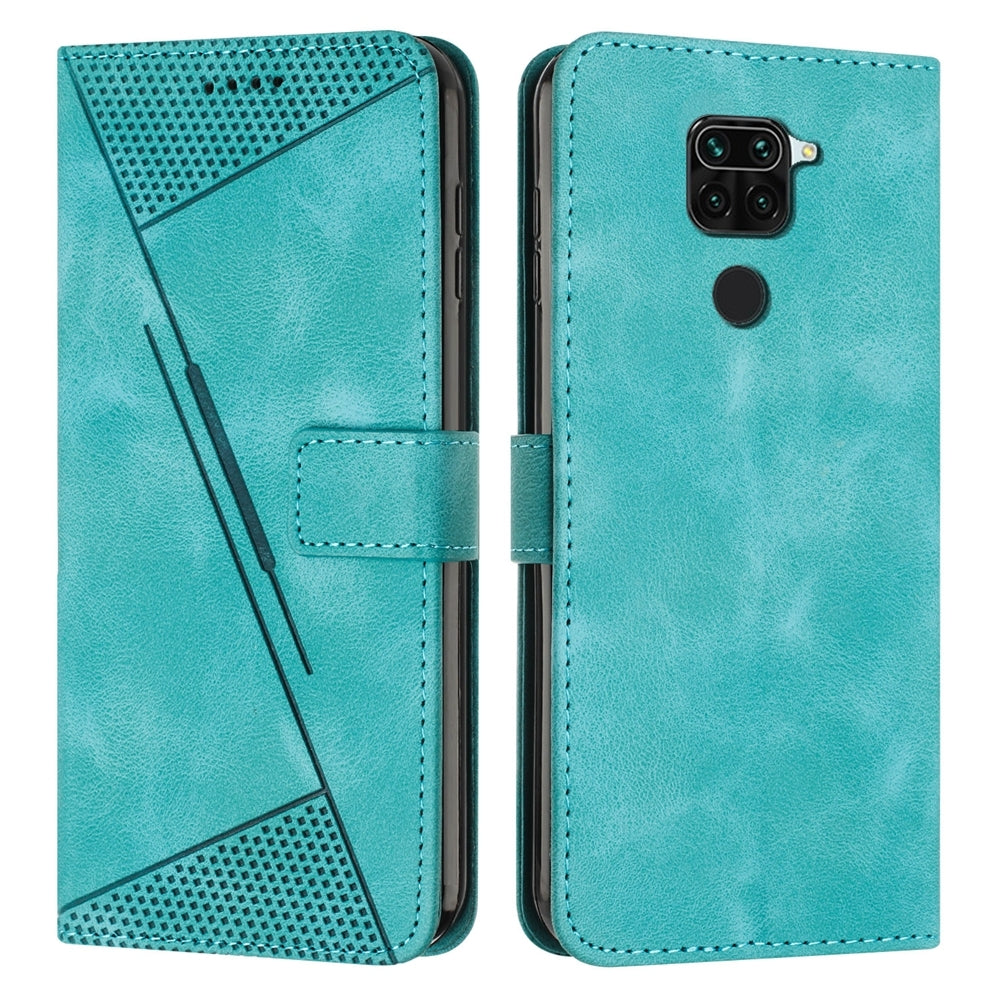 Xiaomi Redmi 10X Dream Triangle Leather Wallet Phone Case with Lanyard, Card Slot, Cash Compartment, Foldable Kickstand, Shockproof PU TPU Protective Cover