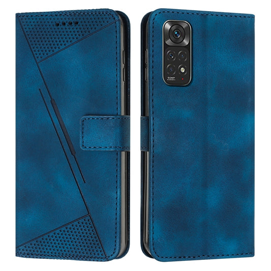 Xiaomi Redmi Note 11S Dream Triangle Leather Wallet Phone Case with Lanyard, Card Slot, Cash Compartment, Foldable Kickstand, Shockproof PU TPU Protective Cover