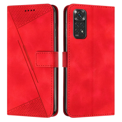 Xiaomi Redmi Note 11 4G Dream Triangle Leather Wallet Phone Case with Lanyard, Card Slot, Cash Compartment, Foldable Kickstand, Shockproof PU TPU Protective Cover