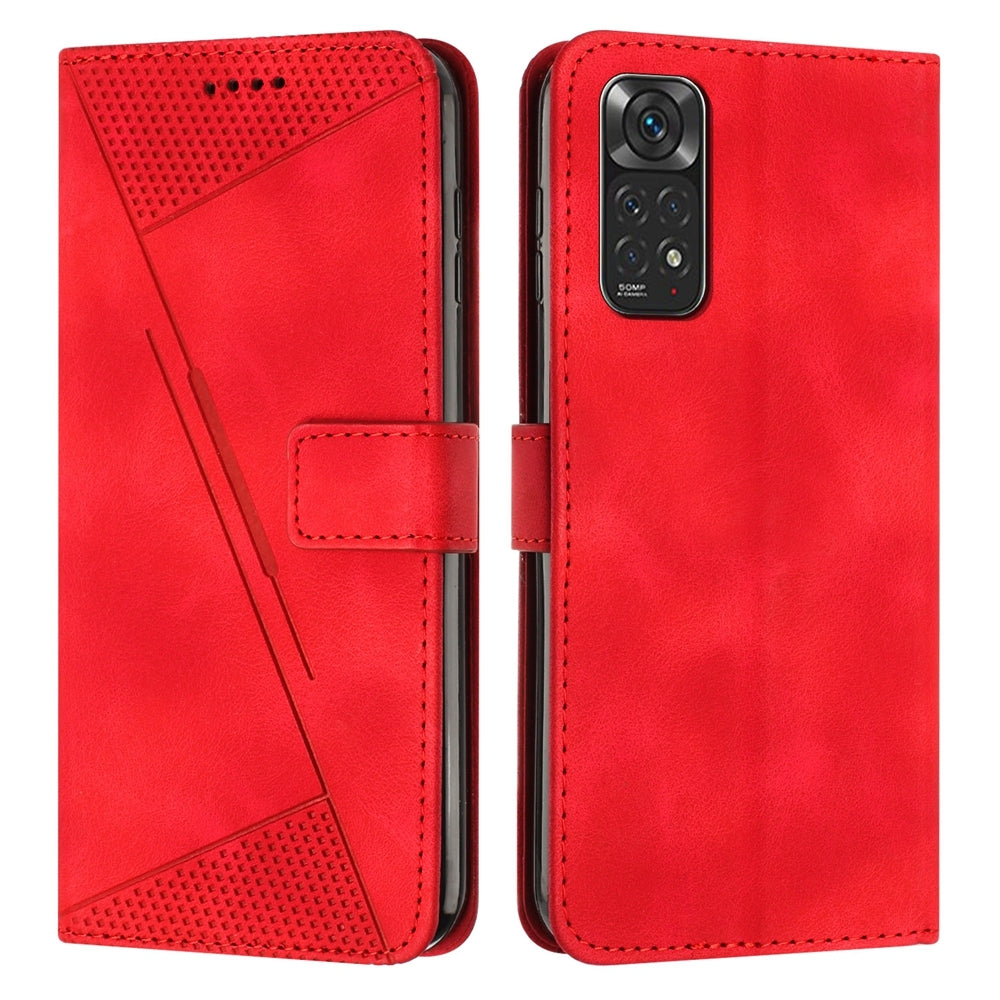 Xiaomi Redmi Note 11S Dream Triangle Leather Wallet Phone Case with Lanyard, Card Slot, Cash Compartment, Foldable Kickstand, Shockproof PU TPU Protective Cover