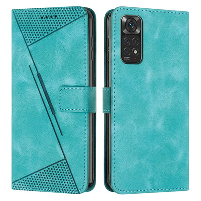 Xiaomi Redmi Note 11 4G Dream Triangle Leather Wallet Phone Case with Lanyard, Card Slot, Cash Compartment, Foldable Kickstand, Shockproof PU TPU Protective Cover