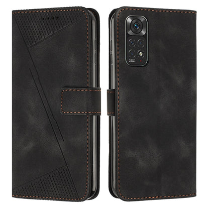 Xiaomi Redmi Note 11S Dream Triangle Leather Wallet Phone Case with Lanyard, Card Slot, Cash Compartment, Foldable Kickstand, Shockproof PU TPU Protective Cover