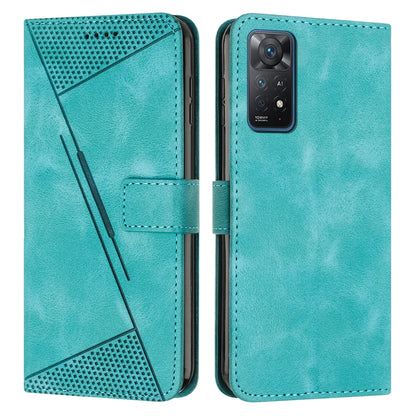 Xiaomi Redmi Note 11 Pro 4G Dream Triangle Leather Wallet Phone Case with Lanyard, Card Slot, Cash Compartment, Foldable Kickstand, Shockproof PU TPU Protective Cover