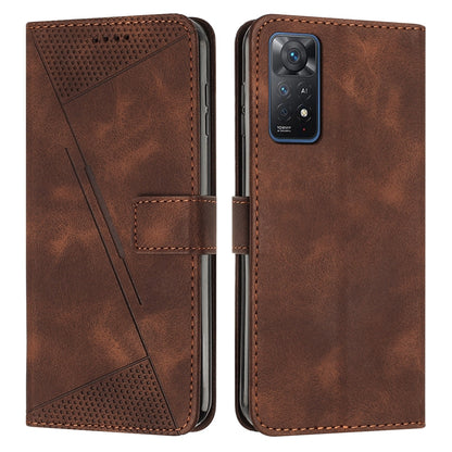 Xiaomi Redmi Note 11 Pro 4G Dream Triangle Leather Wallet Phone Case with Lanyard, Card Slot, Cash Compartment, Foldable Kickstand, Shockproof PU TPU Protective Cover
