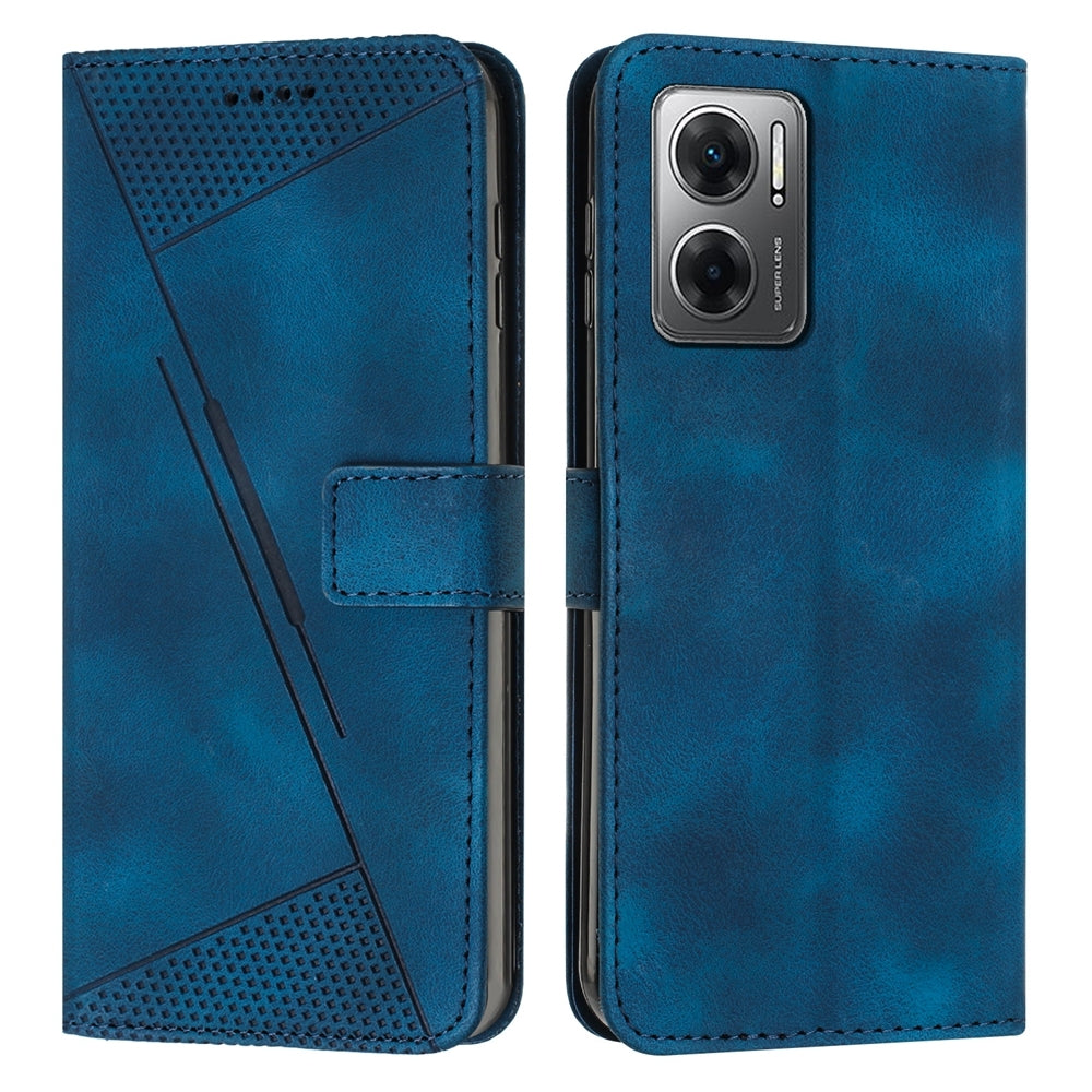 Xiaomi Redmi Note 10 5G 2022 Dream Triangle Leather Wallet Phone Case with Lanyard, Card Slot, Cash Compartment, Foldable Kickstand, Shockproof PU TPU Protective Cover