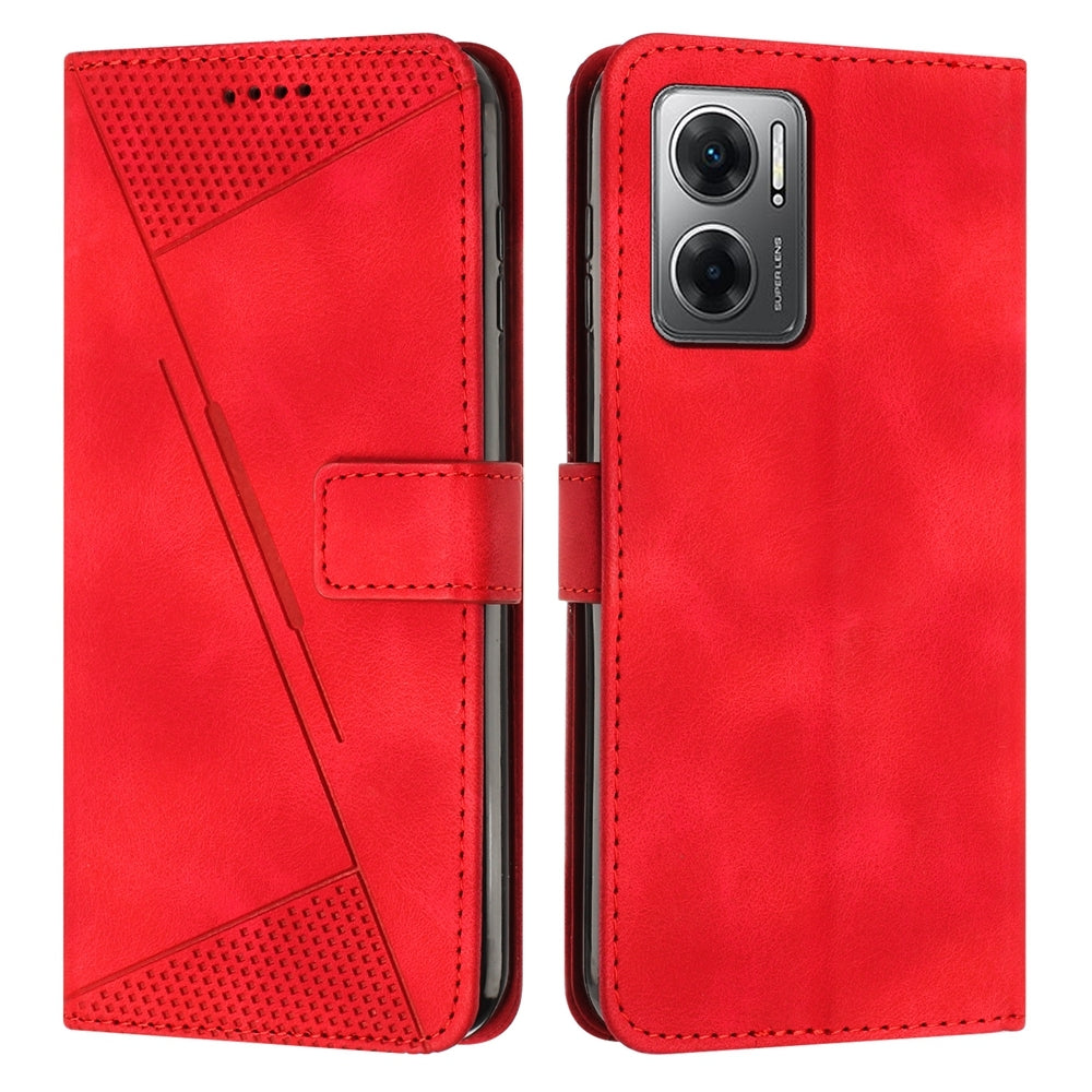 Xiaomi Redmi Note 11E Dream Triangle Leather Wallet Phone Case with Lanyard, Card Slot, Cash Compartment, Foldable Kickstand, Shockproof PU TPU Protective Cover
