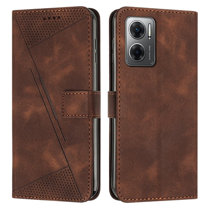 Xiaomi Redmi Note 11E Dream Triangle Leather Wallet Phone Case with Lanyard, Card Slot, Cash Compartment, Foldable Kickstand, Shockproof PU TPU Protective Cover