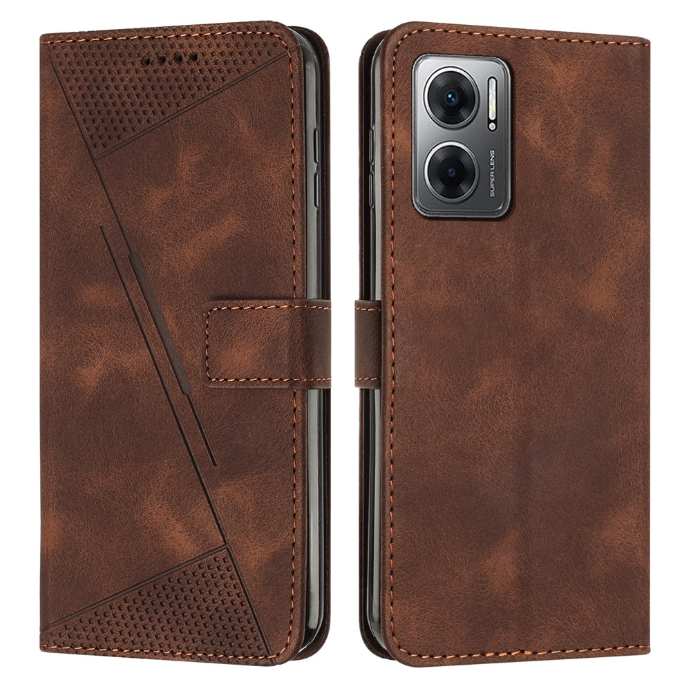 Xiaomi Redmi Note 10 5G 2022 Dream Triangle Leather Wallet Phone Case with Lanyard, Card Slot, Cash Compartment, Foldable Kickstand, Shockproof PU TPU Protective Cover
