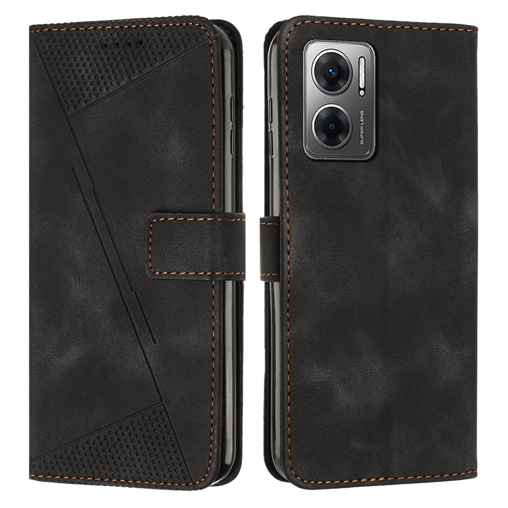 Xiaomi Redmi Note 10 5G 2022 Dream Triangle Leather Wallet Phone Case with Lanyard, Card Slot, Cash Compartment, Foldable Kickstand, Shockproof PU TPU Protective Cover