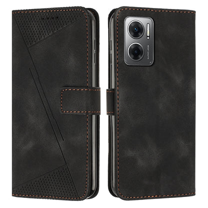 Xiaomi Redmi Note 10 5G 2022 Dream Triangle Leather Wallet Phone Case with Lanyard, Card Slot, Cash Compartment, Foldable Kickstand, Shockproof PU TPU Protective Cover