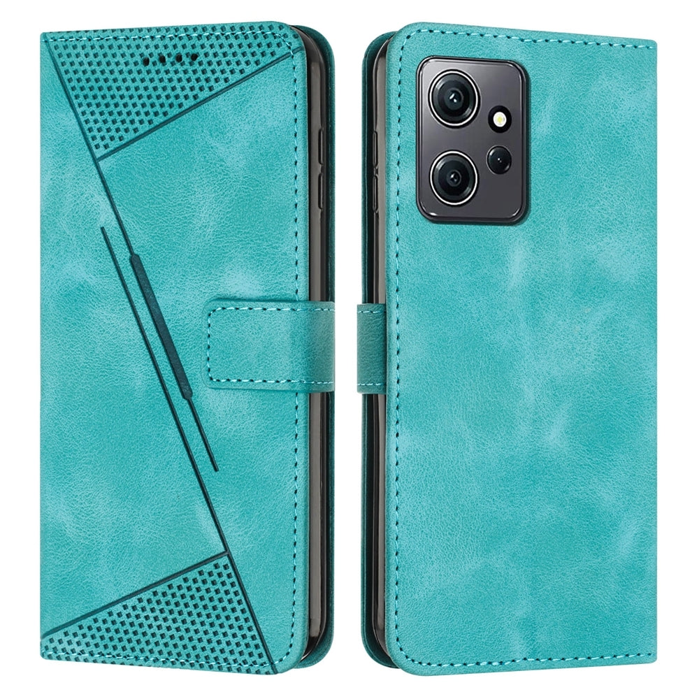Xiaomi Redmi Note 12 4G Dream Triangle Leather Wallet Phone Case with Lanyard, Card Slot, Cash Compartment, Foldable Kickstand, Shockproof PU TPU Protective Cover
