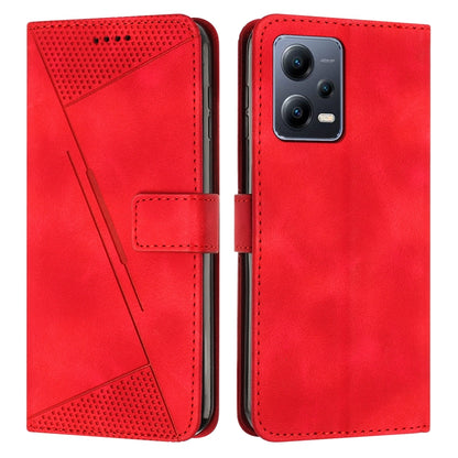 Xiaomi Redmi Note 12 Pro 4G Dream Triangle Leather Wallet Phone Case with Lanyard, Card Slot, Cash Compartment, Foldable Kickstand, Shockproof PU TPU Protective Cover