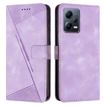 Xiaomi Redmi Note 12 Pro 4G Dream Triangle Leather Wallet Phone Case with Lanyard, Card Slot, Cash Compartment, Foldable Kickstand, Shockproof PU TPU Protective Cover