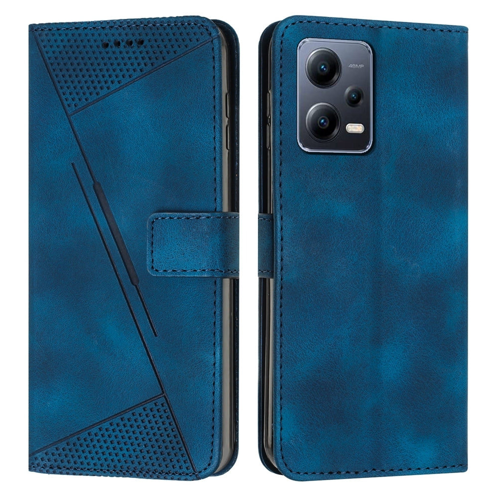 Xiaomi Redmi Note 12 Pro+ Dream Triangle Leather Wallet Phone Case with Lanyard, Card Slot, Cash Compartment, Foldable Kickstand, Shockproof PU TPU Protective Cover