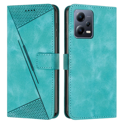 Xiaomi Redmi Note 12 Pro+ Dream Triangle Leather Wallet Phone Case with Lanyard, Card Slot, Cash Compartment, Foldable Kickstand, Shockproof PU TPU Protective Cover
