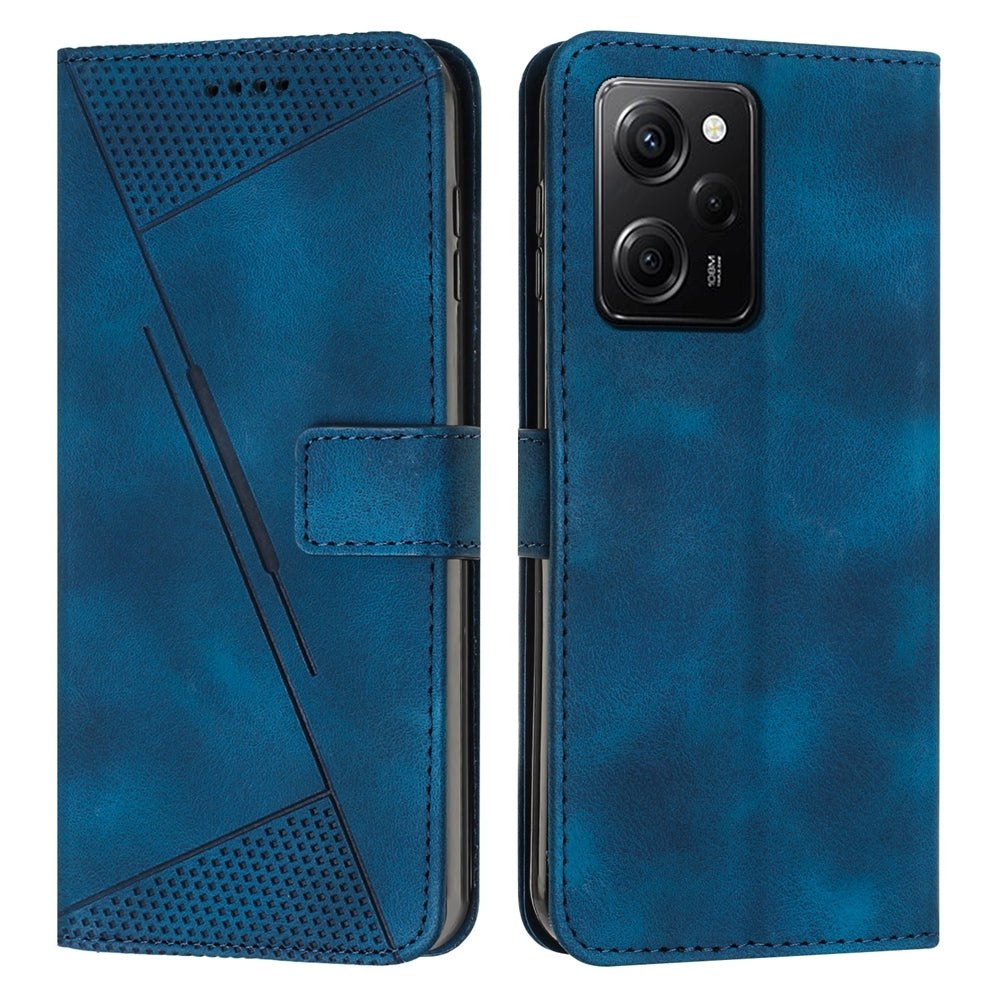 Xiaomi Redmi Note 12 Pro Speed Dream Triangle Leather Wallet Phone Case with Lanyard, Card Slot, Cash Compartment, Foldable Kickstand, Shockproof PU TPU Protective Cover