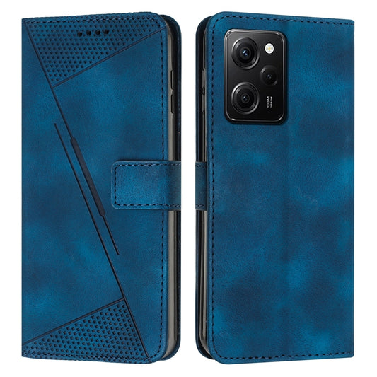 Xiaomi Redmi Note 12 Pro Speed Dream Triangle Leather Wallet Phone Case with Lanyard, Card Slot, Cash Compartment, Foldable Kickstand, Shockproof PU TPU Protective Cover
