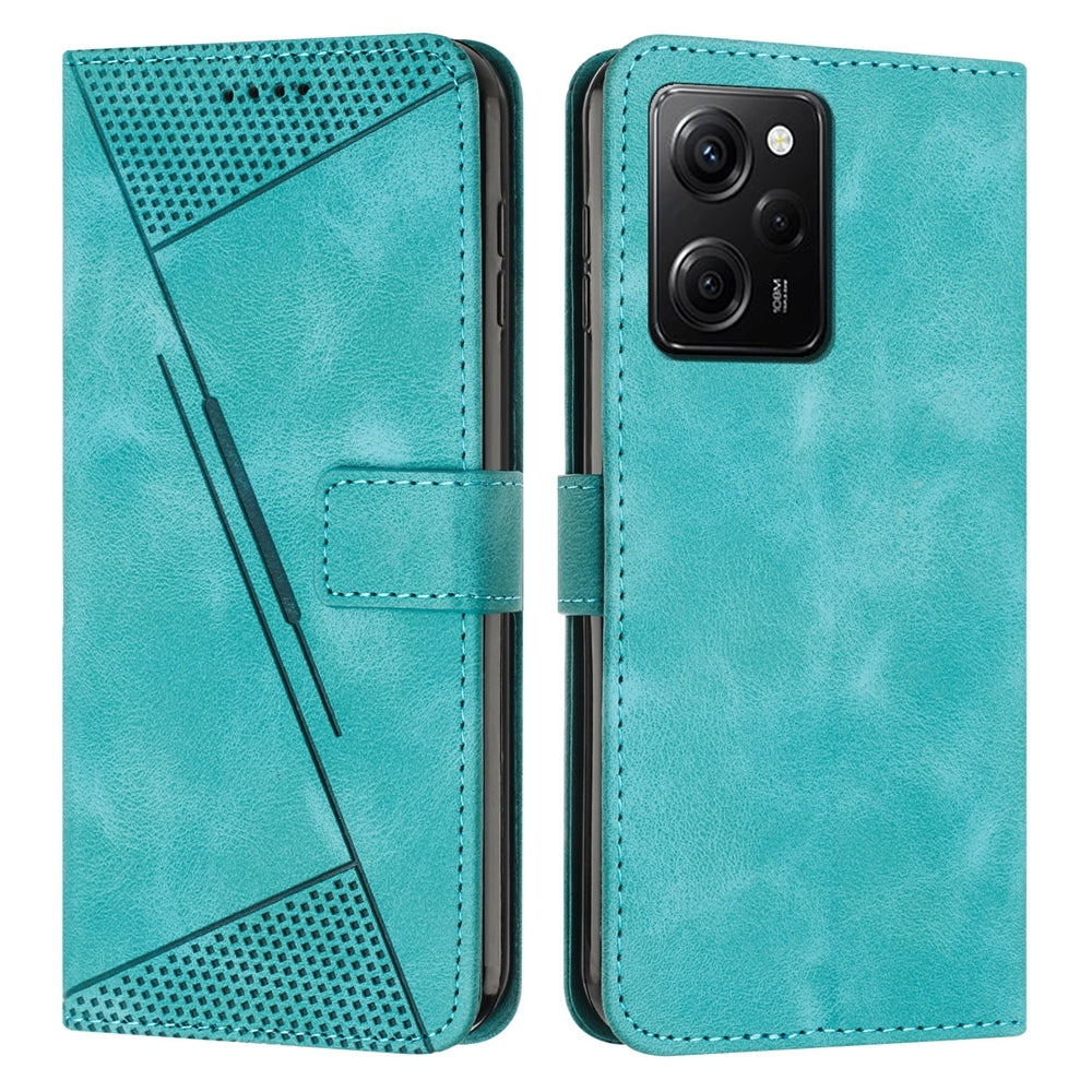 Xiaomi Redmi Note 12 Pro Speed Dream Triangle Leather Wallet Phone Case with Lanyard, Card Slot, Cash Compartment, Foldable Kickstand, Shockproof PU TPU Protective Cover
