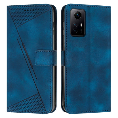 Xiaomi Redmi Note 12S Dream Triangle Leather Wallet Phone Case with Lanyard, Card Slot, Cash Compartment, Foldable Kickstand, Shockproof PU TPU Protective Cover