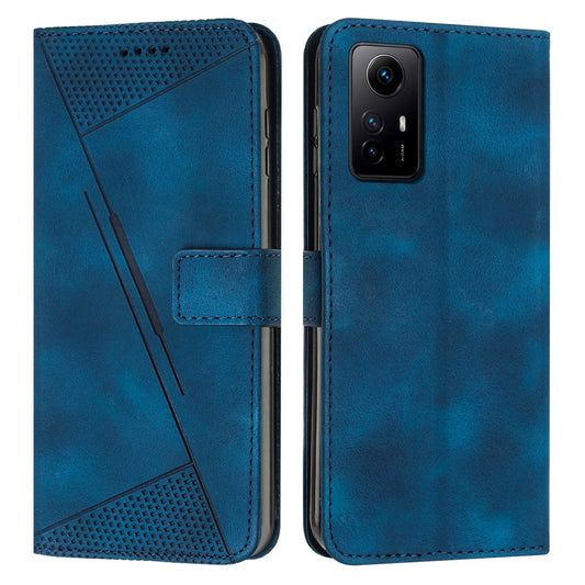 Xiaomi Redmi Note 12S Dream Triangle Leather Wallet Phone Case with Lanyard, Card Slot, Cash Compartment, Foldable Kickstand, Shockproof PU TPU Protective Cover