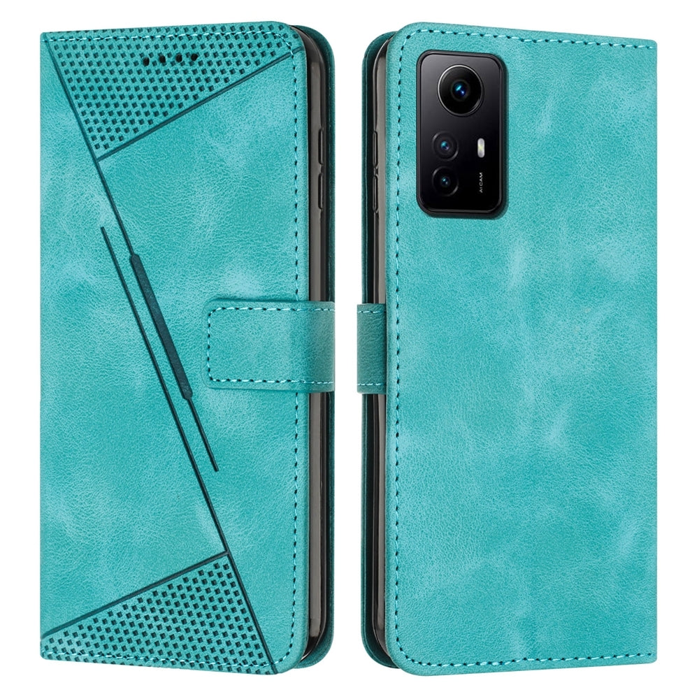 Xiaomi Redmi Note 12S Dream Triangle Leather Wallet Phone Case with Lanyard, Card Slot, Cash Compartment, Foldable Kickstand, Shockproof PU TPU Protective Cover