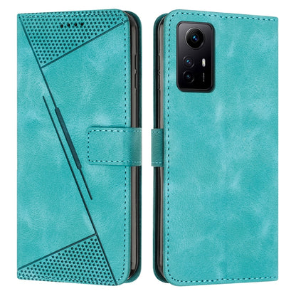 Xiaomi Redmi Note 12S Dream Triangle Leather Wallet Phone Case with Lanyard, Card Slot, Cash Compartment, Foldable Kickstand, Shockproof PU TPU Protective Cover