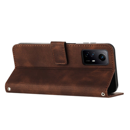 Xiaomi Redmi Note 12S Dream Triangle Leather Wallet Phone Case with Lanyard, Card Slot, Cash Compartment, Foldable Kickstand, Shockproof PU TPU Protective Cover