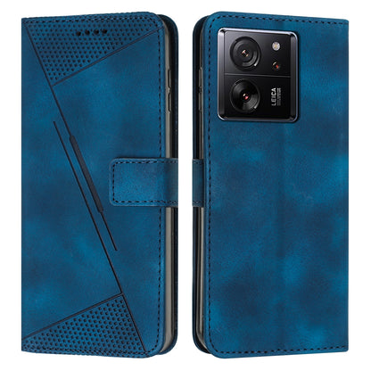 Xiaomi 13T Pro Dream Triangle Leather Wallet Phone Case with Lanyard, Card Slot, Cash Compartment, Foldable Kickstand, Shockproof PU TPU Protective Cover