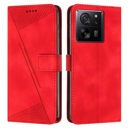 Xiaomi 13T Dream Triangle Leather Wallet Phone Case with Lanyard, Card Slot, Cash Compartment, Foldable Kickstand, Shockproof PU TPU Protective Cover