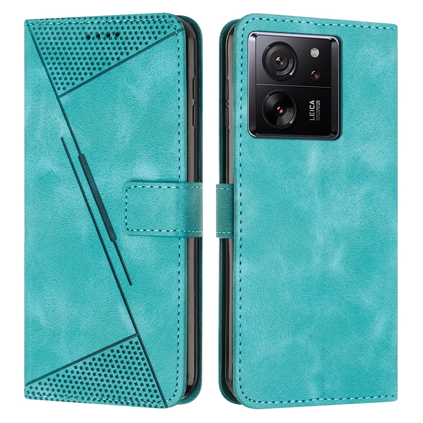 Xiaomi 13T Dream Triangle Leather Wallet Phone Case with Lanyard, Card Slot, Cash Compartment, Foldable Kickstand, Shockproof PU TPU Protective Cover