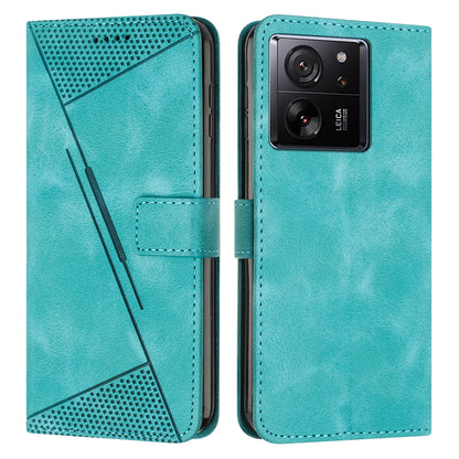 Xiaomi 13T Pro Dream Triangle Leather Wallet Phone Case with Lanyard, Card Slot, Cash Compartment, Foldable Kickstand, Shockproof PU TPU Protective Cover